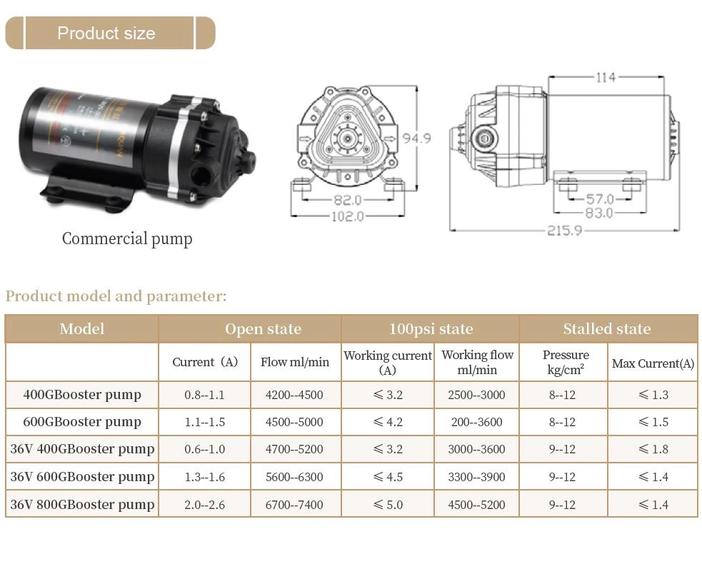 water pressure booster pump